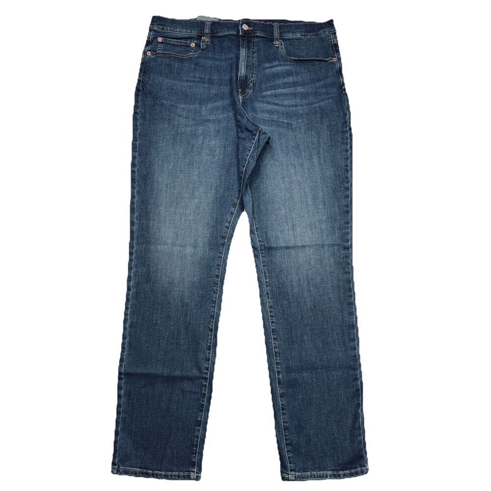 Lucky Brand Jeans Men's 410 Athletic Straight 38x34 Measure 40x33.5 Blue Stretch